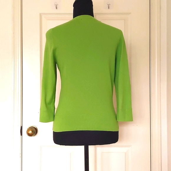 NWT. Express Cotton and Cashmere Button Down Knit Top with 3/4 sleeve. - Picture 2 of 5